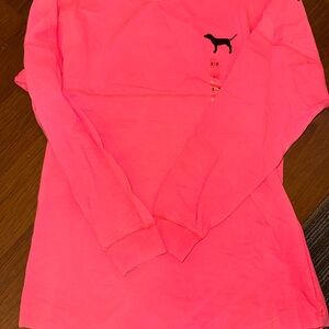 PINK Victoria's Secret Neon Pink Long Sleeve Tee